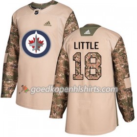 Winnipeg Jets Bryan Little 18 Adidas 2017-2018 Camo Veterans Day Practice Authentic Shirt - Mannen